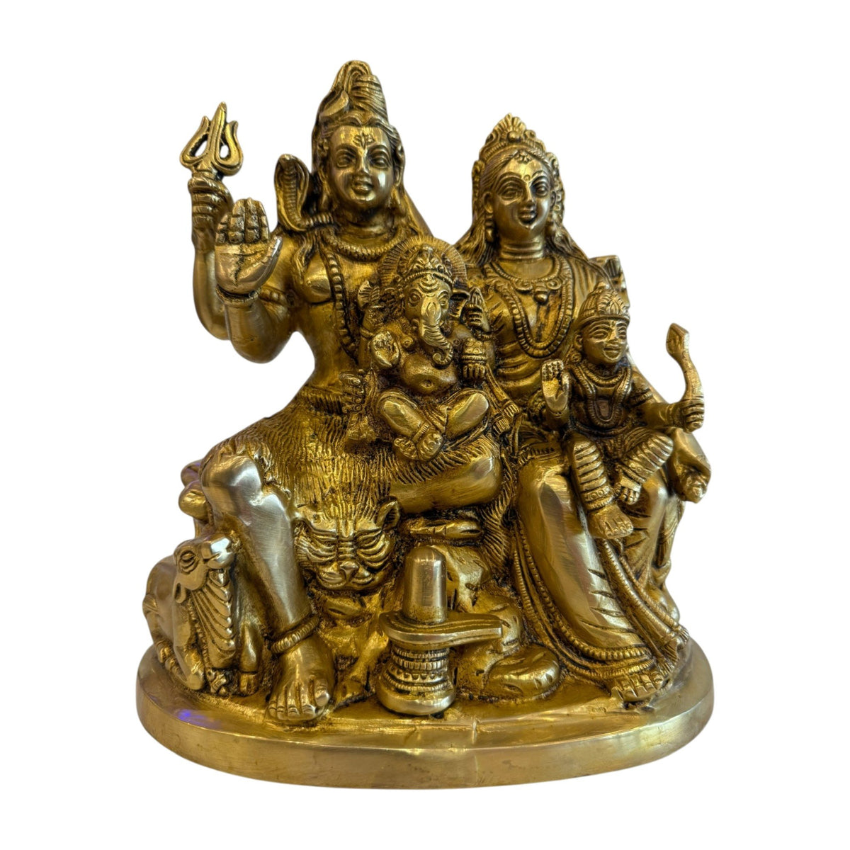 Brass Shiv Parivar Statue - Large