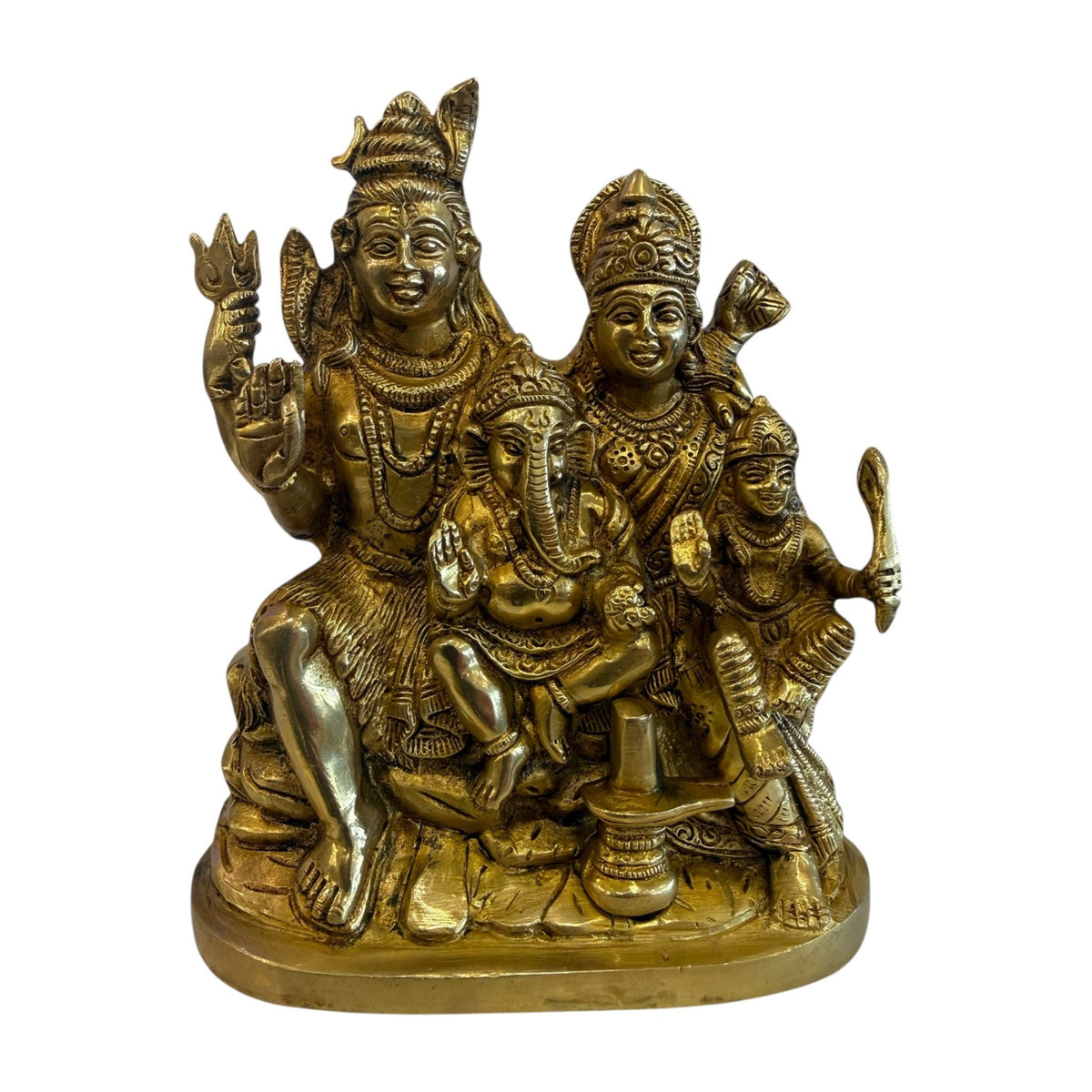 Brass Shiv Parivar Statue - Medium