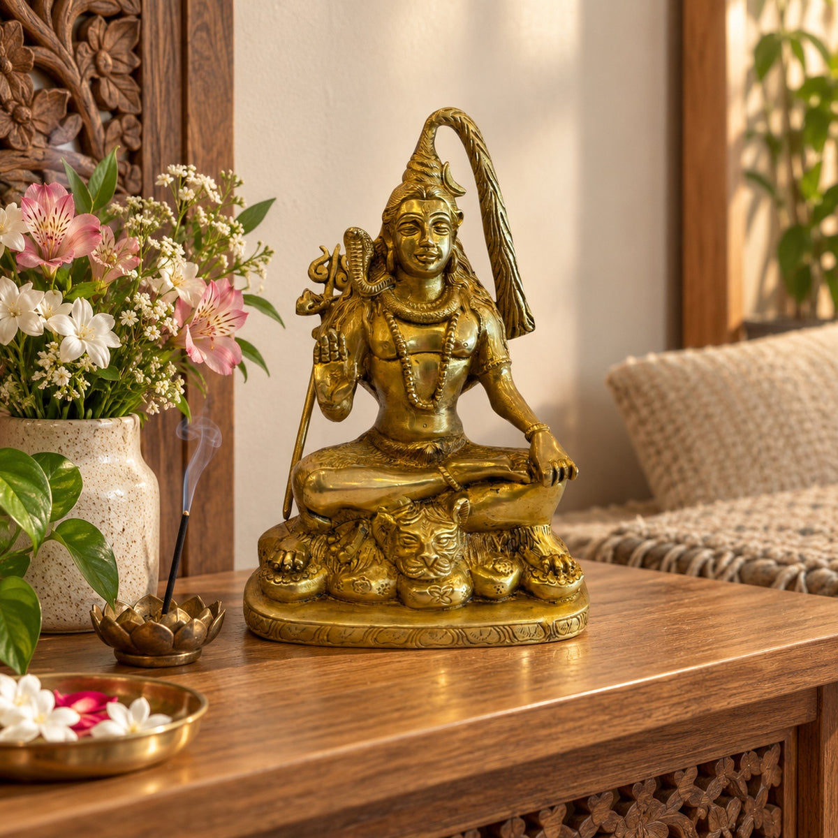Brass Shiva Statue - Large room decor idea