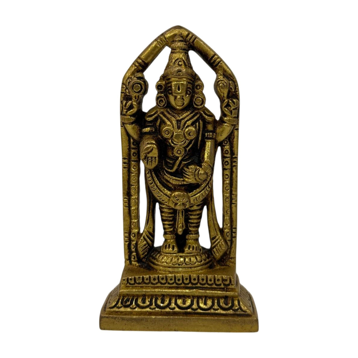 Brass Tirupati Balaji Statue - 4.5 Inch
